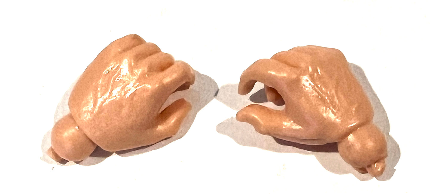 Large Reissued male figure left and right hand set for Marx Figures