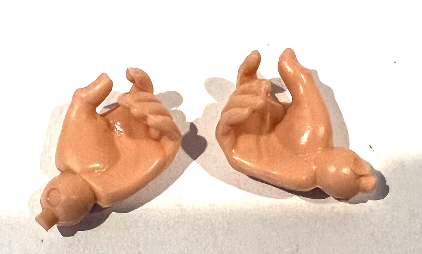 Large Reissued male figure left and right hand set for Marx Figures