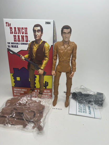 Custom Marx Ranch Hand MOD era figure with Life-Like hair !