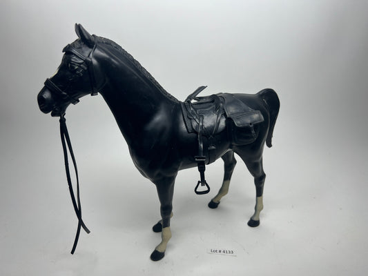 Black Thunderbolt Cavalry Horse black tack!