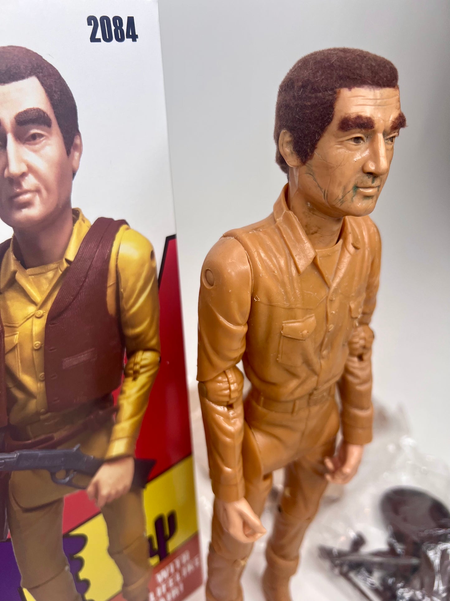 Custom Marx Ranch Hand MOD era figure with Life-Like hair !