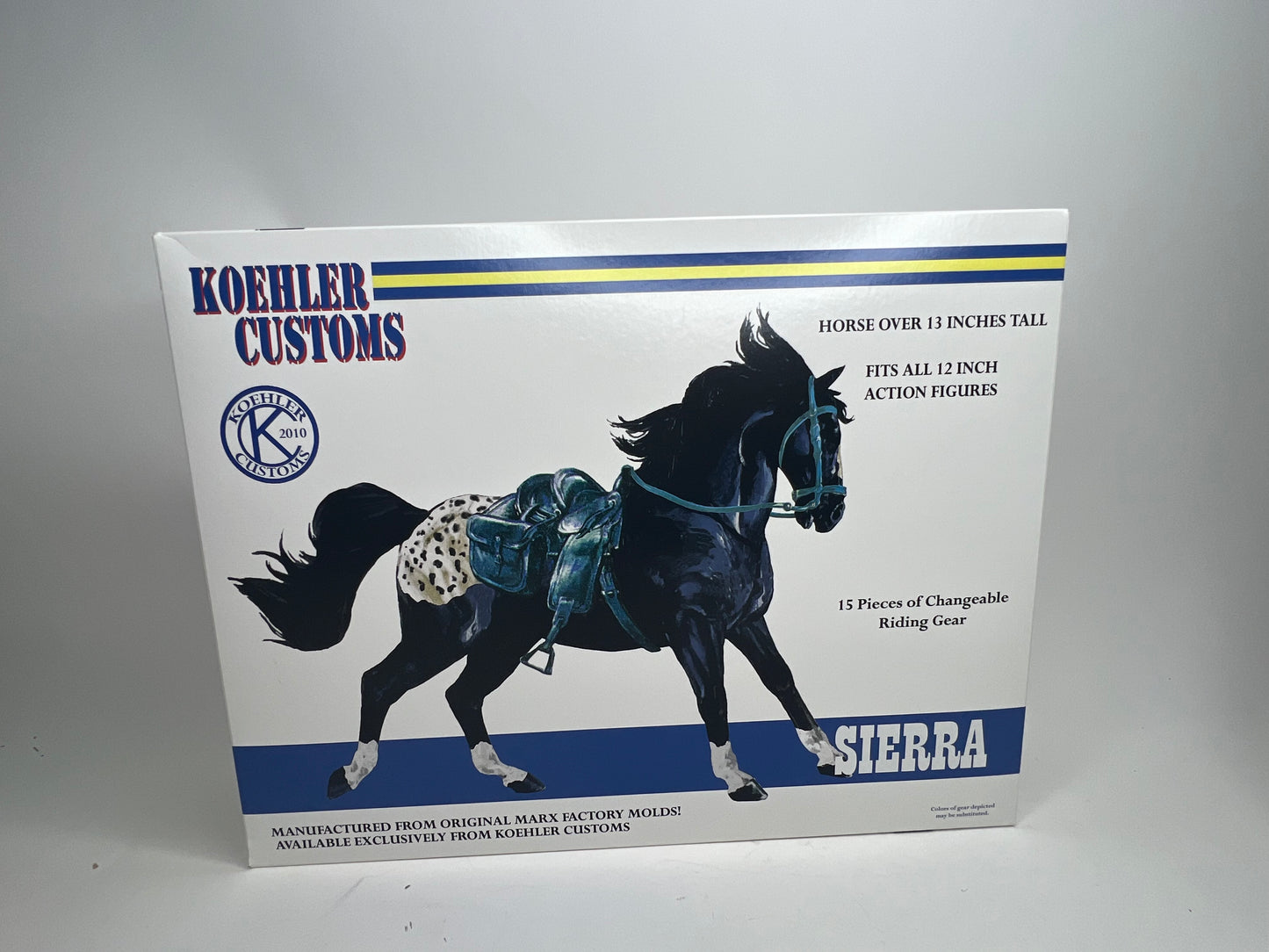 Boxed Sierra Black And White Appaloosa Flame Painted horse