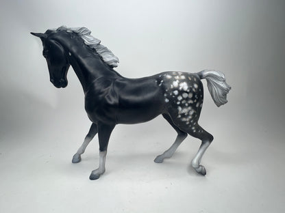 Boxed Sierra Black And White Appaloosa Flame Painted horse