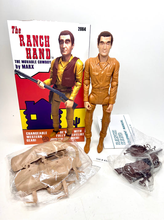 Custom Marx Ranch Hand MOD era figure with Life-Like hair !